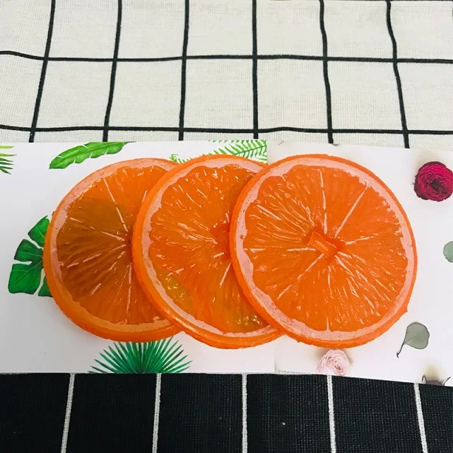 Orange circle 3 шт. искусственные фрукты высокая имитация клубника модель манго Орнамент Ремесло реквизит для фотосъемки Рождественское украшение для окон - Цвет: Orange circle