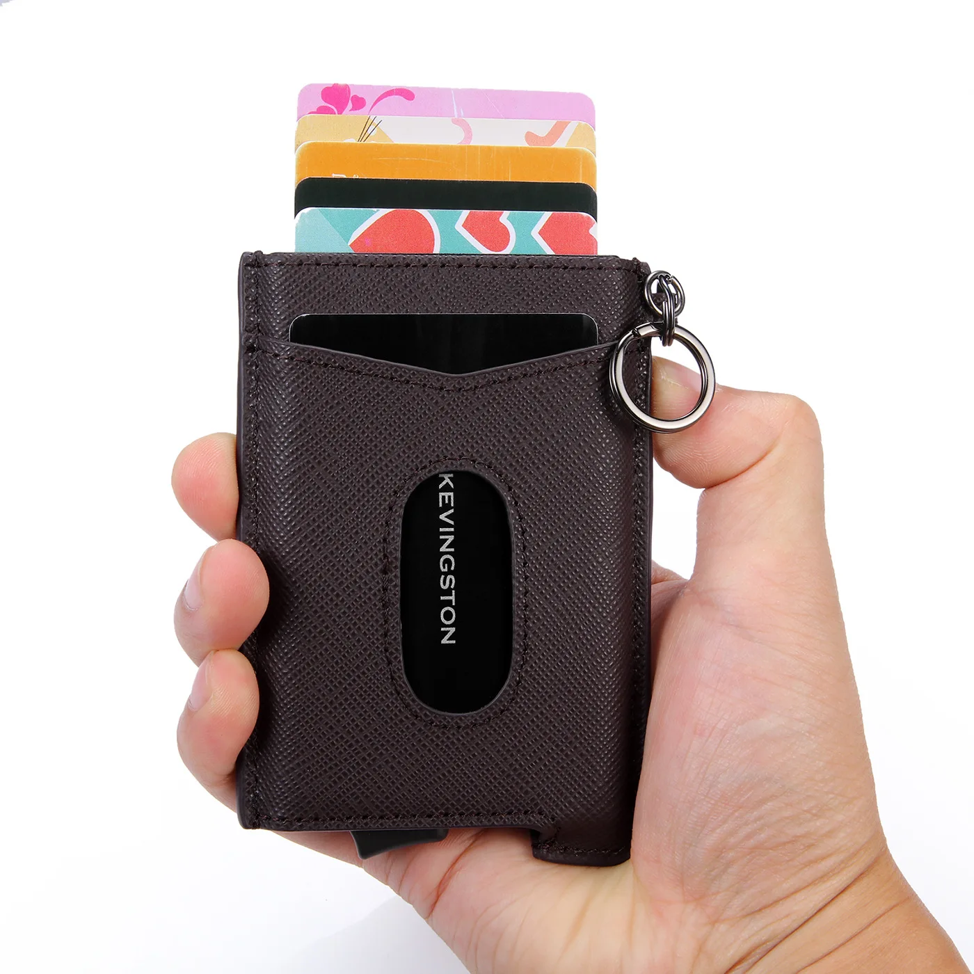 

Anti-theft Rfid Wallet Cowhide Keychain Business Card Holder Card Minimalist Leather Card Holder Id Card Holder Travel Wallet