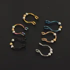 Кольцо-обруч для носа, с магнитом, в стиле панк