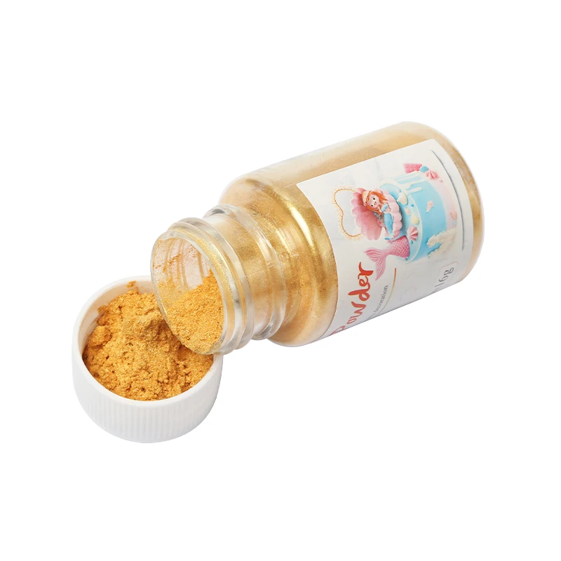 Пищевые блестящие напылением золотистого цвета Мульти-Цвет украшения торта