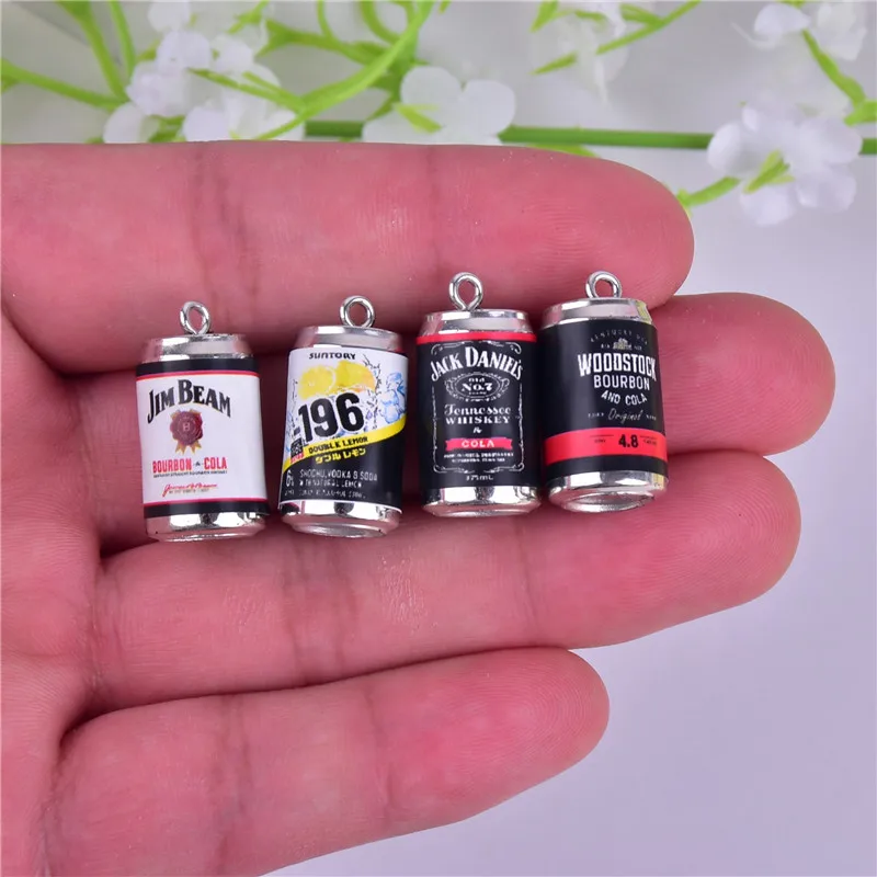 10 шт./упак. новинка подвеска в виде спиртовой банки для творчества серьги брелок