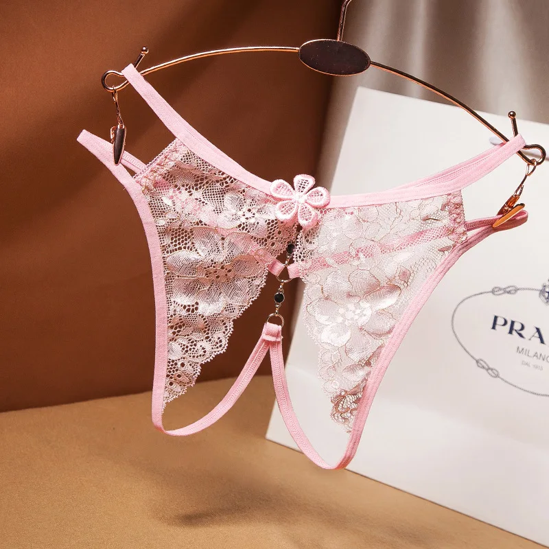 

Sexy Underwear Perspective Lace Open File Underwear Women's Free Temptation Open Crotch Hot Sexy Ultra Thin Thong