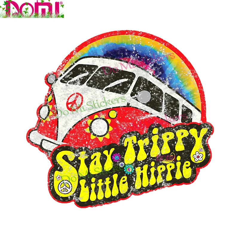 

Peace Sign Hippie Bus Fine Car Stickers Vinyl Material Motocross Racing Laptop Helmet Trunk Wall Decal