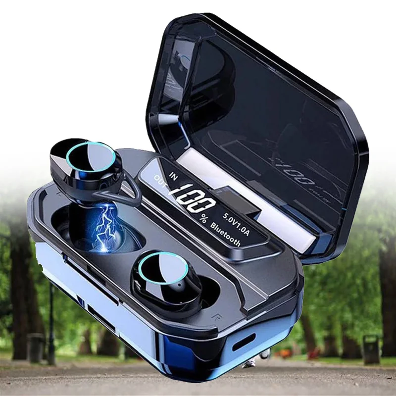 

New Bluetooth Earphones Wireless Headphones 9D Stereo Bass Sport Earbuds Touch Control Headset 3300 MAh for iPhone Xiaomi HUAWEI