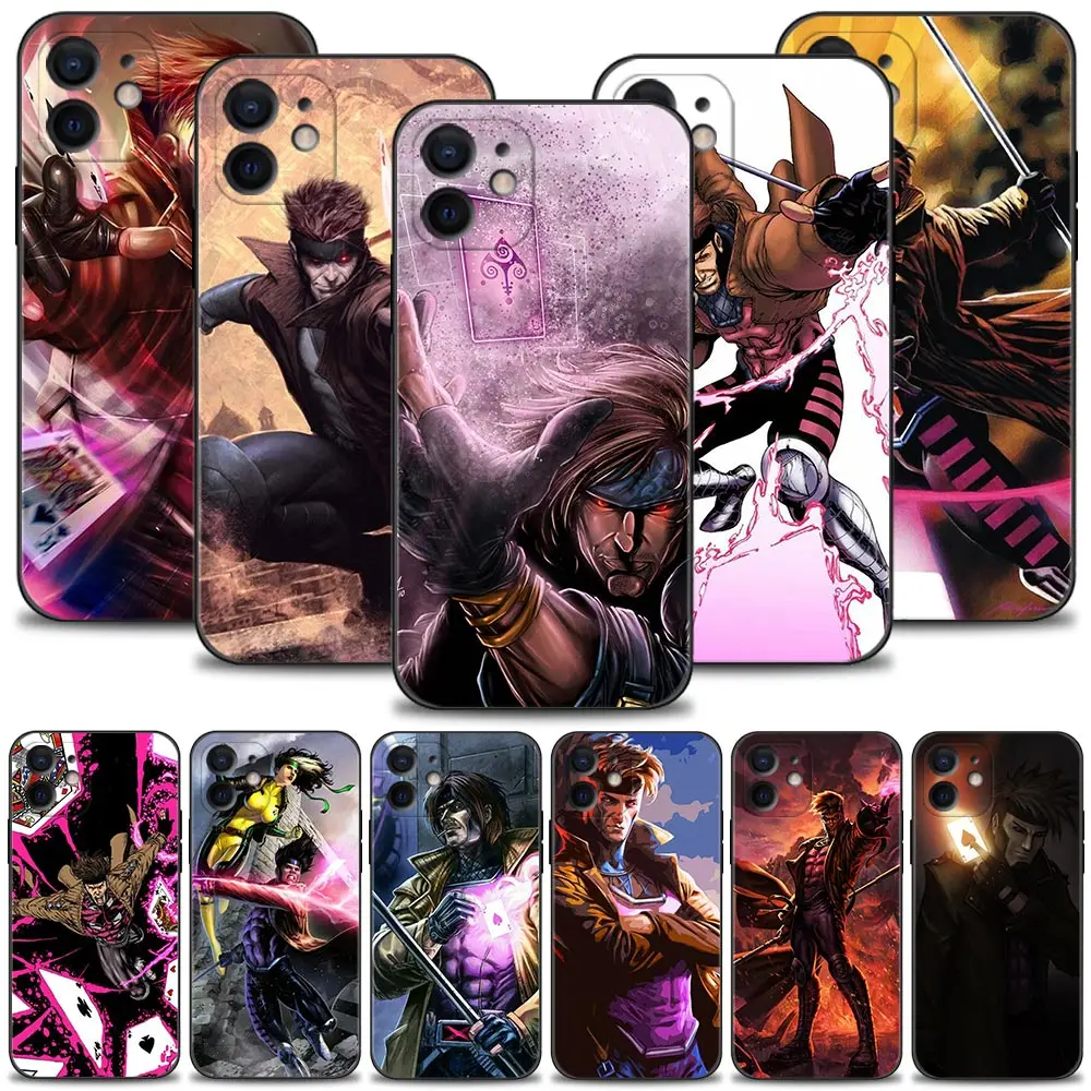 Силиконовый чехол для телефона Gambit xmen с комиксами marvel iPhone 12 13 Mini 11 Pro Max 7 8 6 6S Plus XR X XS