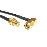wifi antenna cable sma female nut to sma male right angle pigtail adapter rg174 wholesale 10cm15cm20cm30cm50cm100cm