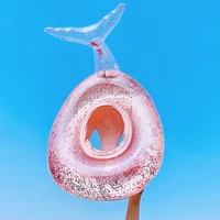 childrens inflatable mermaid swimming seat sequined floating ring baby seat swim circle summer pool party toy for kids 8 48 m