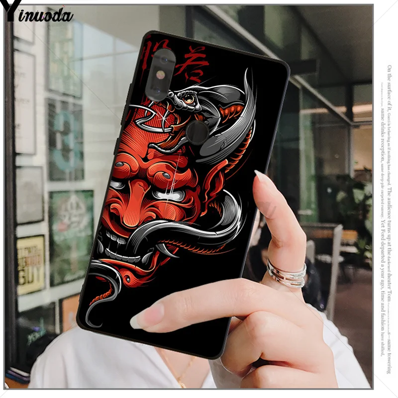 A12 Yinuoda японская самурайская маска они Coque Shell чехол для телефона Xiao mi Red mi 5 5Plus 7 K20 Note5 6A mi 6 mi x2 mi x2S - Цвет: A12