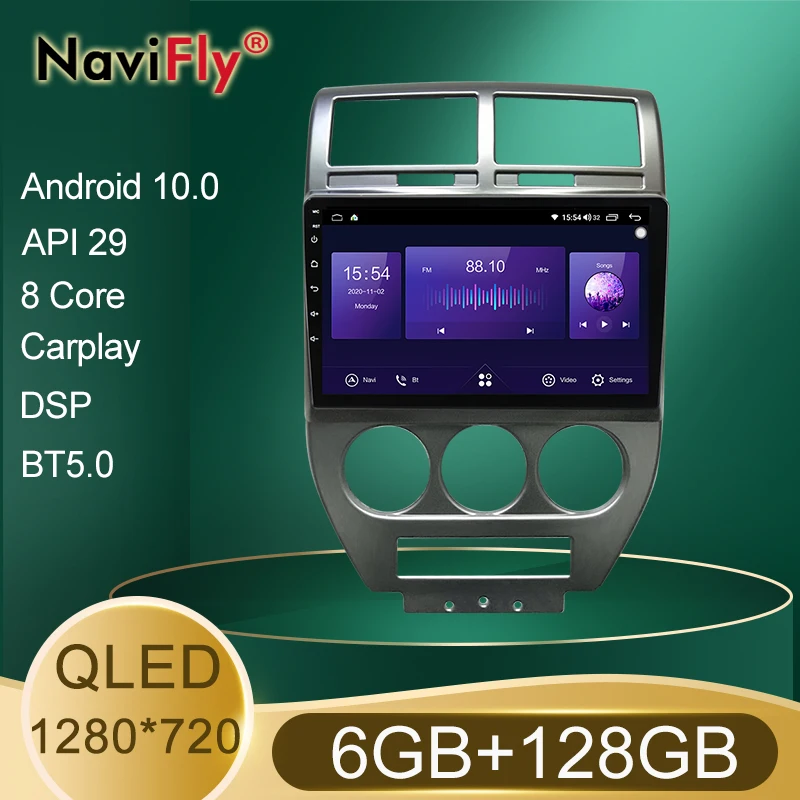Новый 6 ГБ + 128 Восьмиядерный QLED 1280*720 Android 10 автомобильный Радио навигатор GPS плеер