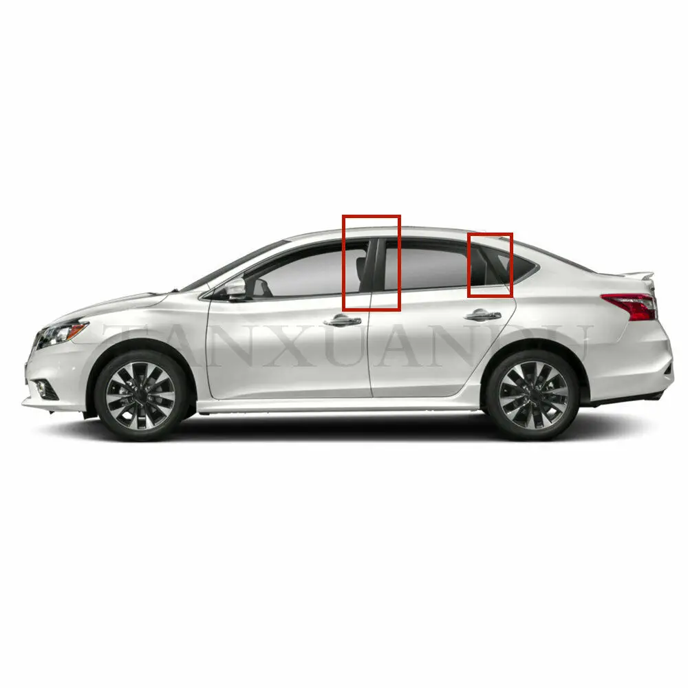Черная глянцевая наклейка для Nissan Sentra 2013-2019 комплект из 8 предметов левая и правая