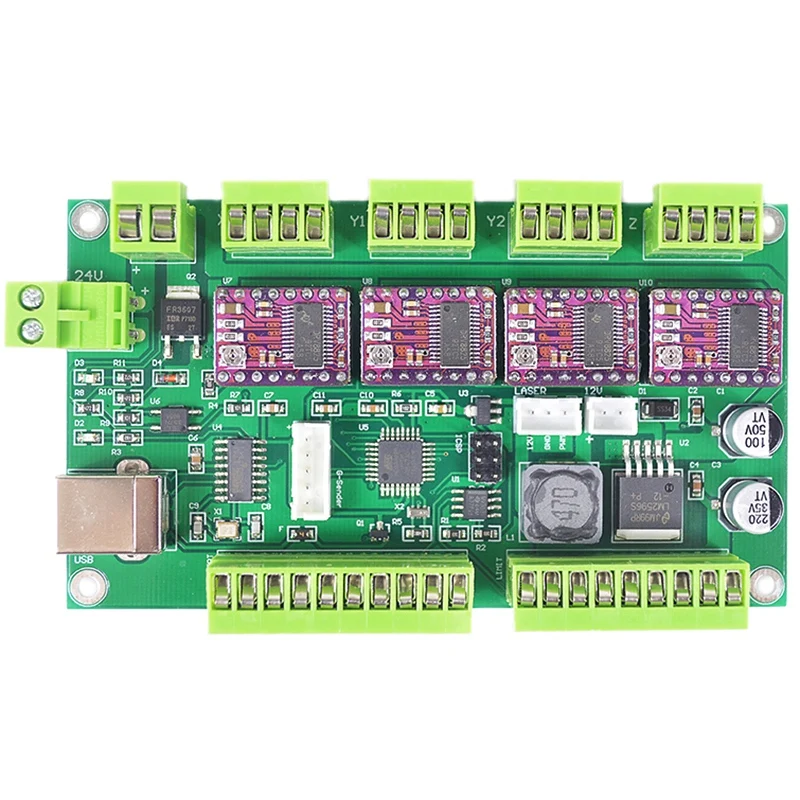 

Плата управления гравировальным станком с ЧПУ, щит с ЧПУ, GRBL 1,1, USB, управление 3 Осями, Автономная плата управления