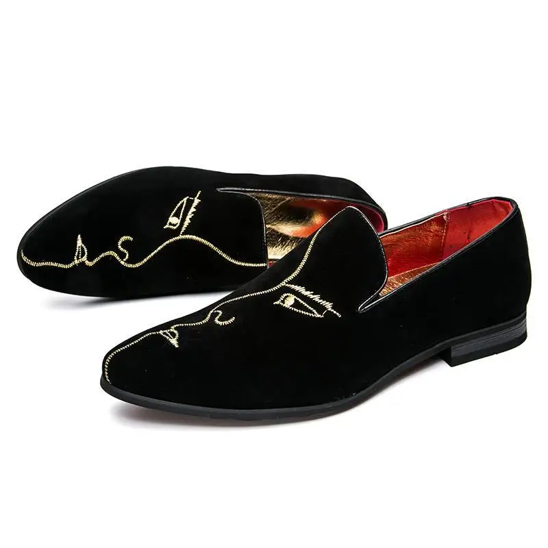 

Men Fashion Faux Suede Leather Low Heel Slip-on Dress Shoes Vintage Classic Male Casual Loafers Shoes Zapatos De Hombre 4M162