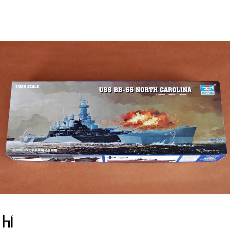 Trumpeter 05303 1/350 USS North Carolina BB 55 линкор военный корабль сборка пластиковая игрушка