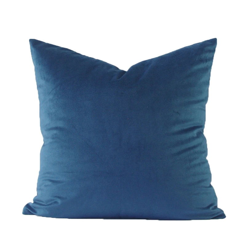 Navy Blue Essie Home Зеленый Темно-Синий Янтарный Бархатный Чехол для подушки матовое бархатное покрытие для Диванный домашний декор - Цвет: Navy Blue
