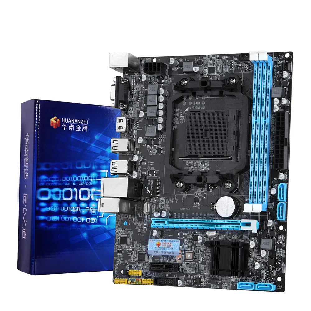 

Материнская плата HUANANZHI A88 для компьютера, Двойные каналы DRR3 USB 3,0 SATA 3,0, десктопная материнская плата для процессора AMD 906 FM2/FM2