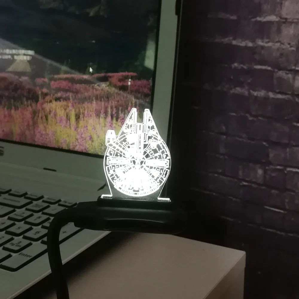 Mini Lamp 3D Звездные войны, Звезда смерти BB8 ночник 7 цветов меняющийся светодиодный настольная лампа с иллюзией для детей прикроватный Декор Usb Touch Lampara подарки - Испускаемый цвет: Mini Lamp