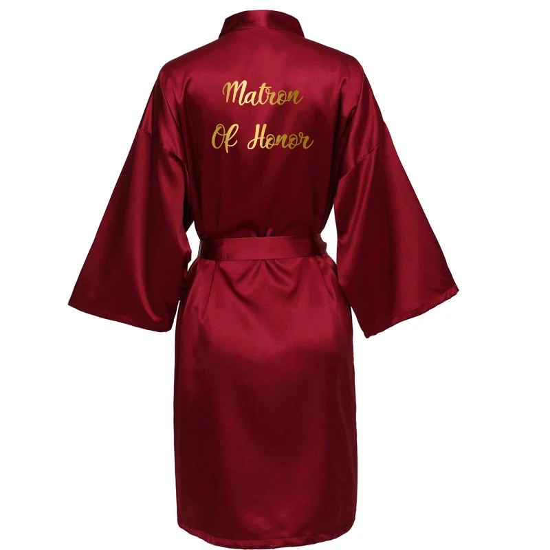 Personalized Bridesmaid Bridal Robes Silk Satin Bath Robe Bride Robes Women Wedding Bride Robe