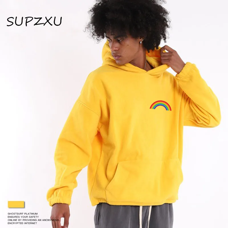 

New Harajuku Rainbow Print Hooded Lady Korean Kawaii Sweatshirt Usagi Aesthetic Super Dalian Hoodie Girl Streetwear