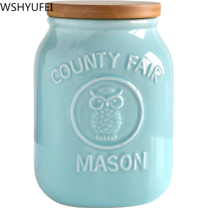 

Underglaze three-dimensional embossed ceramic storage cans Tea candy biscuits cans food cans Home accessories WSHYUFEI