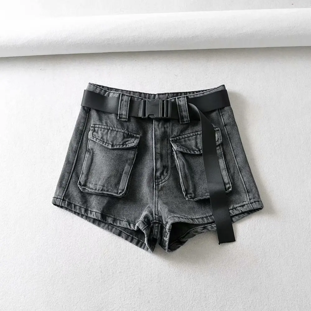 

Summer denim shorts blue jeans shorts pockets high waist shorts for women black korean sexy short shorts 2020
