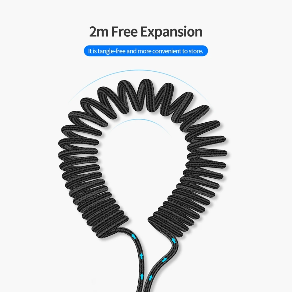 ROCK 3 в 1 USB кабель выдвижной пружинный кабель для iPhone samsung Xiaomi 3.3A Быстрая зарядка type-C кабель для передачи данных кабель