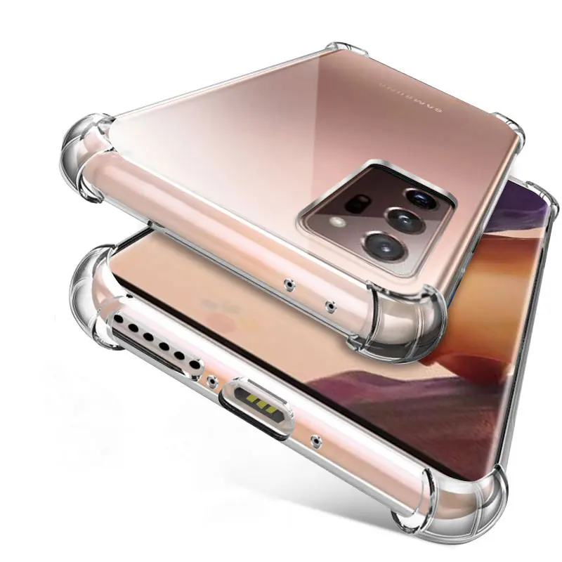

Shockproof Silicone Case For Samsung Galaxy Note 20 Ultra 10 Case Clear Cover For Samsung S20 S10 Plus S10E Note 20 Ultra Case