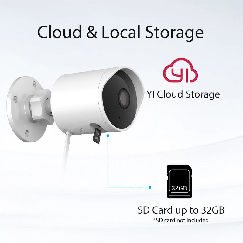 YI уличная CCTV IP камера HD 1080P Водонепроницаемая беспроводная камера ночного видения 2,4G Wifi система видеонаблюдения Global Cloud
