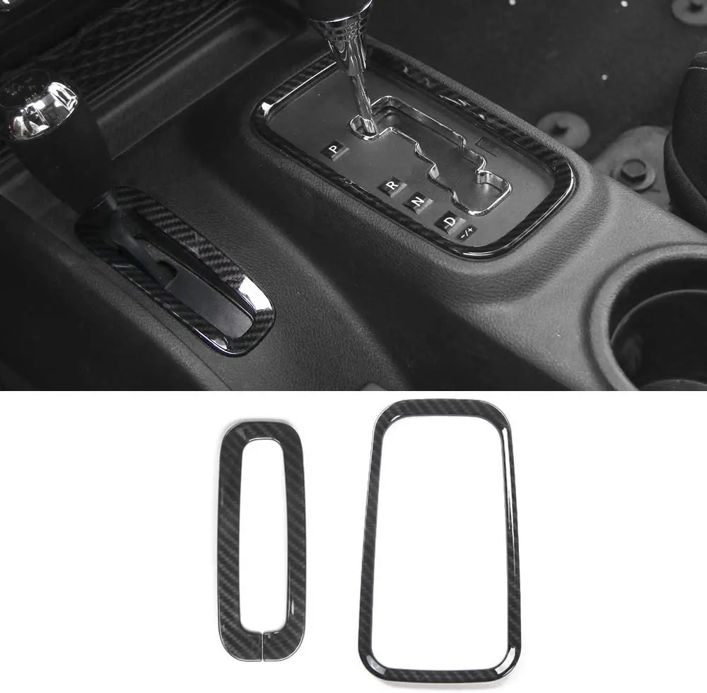 

Car parts Carbon Fiber Interior Decoration Trim Kit Trim for Jeep Wrangler JK JKU 2011-2017 4 Door (10PCS)