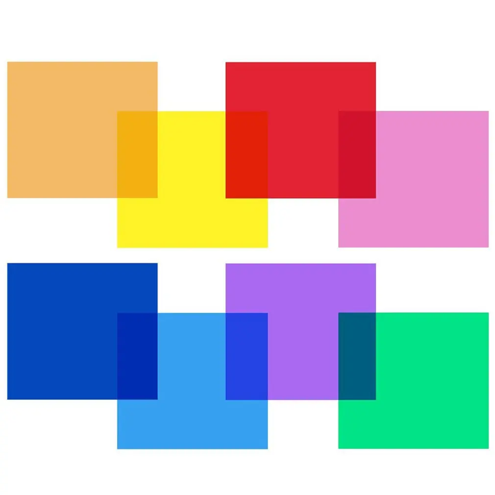 

30CM 8Set Pack of Gel Sheet Transparent Color Correction Light Gel Filter for Photography Strobe Flash Filter Card