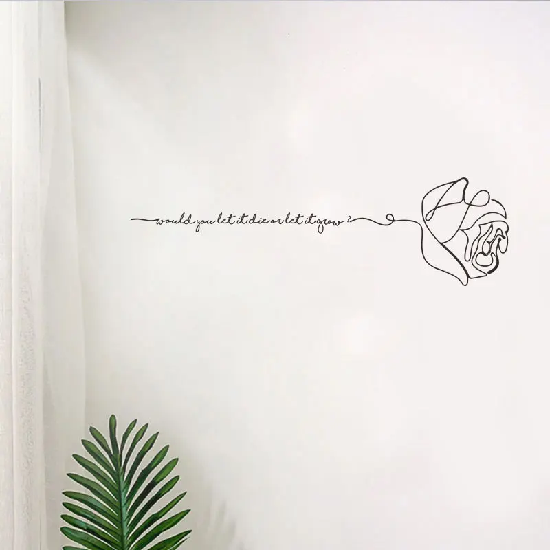 

Креативная художественная Наклейка на стену с английским алфавитом и розами индивидуальный узор наклейка для украшения спальни
