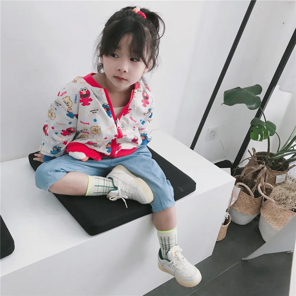 Tonytaobaby/новая осенне-зимняя одежда для мальчиков и девочек, ветрозащитное хлопковое трикотажные пальто Двусторонняя одежда
