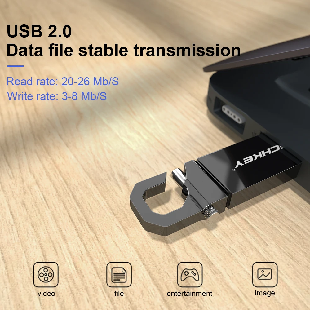 Usb флеш накопитель Techkey металлический серебристый 8 32 Гб|memory stick|u diskflash drive |