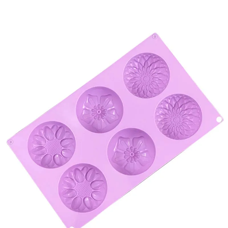 6 отверстий стандартная форма ручной работы для выпечки торта мыла Женская