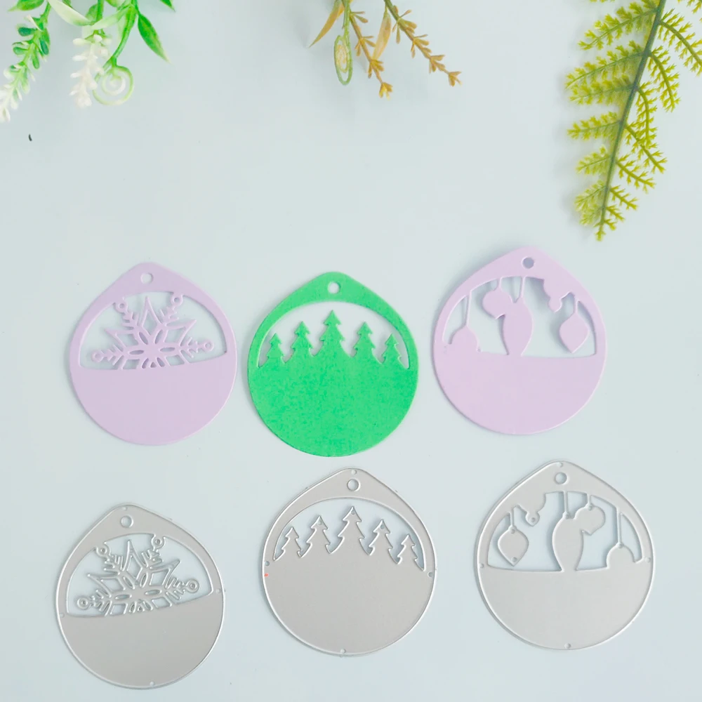 

Christmas tree snowflake tag decoration metal cutting mold, DIY scrapbook, photo album, relief card, handicraft mold.