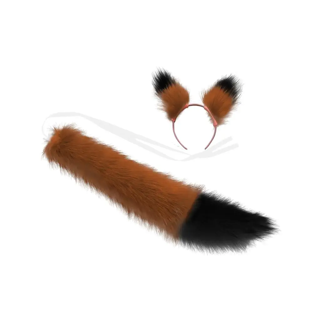 Набор для косплея JUNBOON из искусственного меха с ушками волка лисы и аксессуары