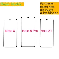 10pcslot for xiaomi redmi note 8 pro touch screen panel front outer glass lens for redmi note 8t lcd front glass panel with oca