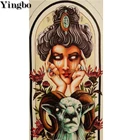 Страшная Женская Алмазная вышивка diy 5d алмазная Картина Набор полная дрель квадратная вышивка крестиком ужас овечка Алмазная мозаика Хэллоуин