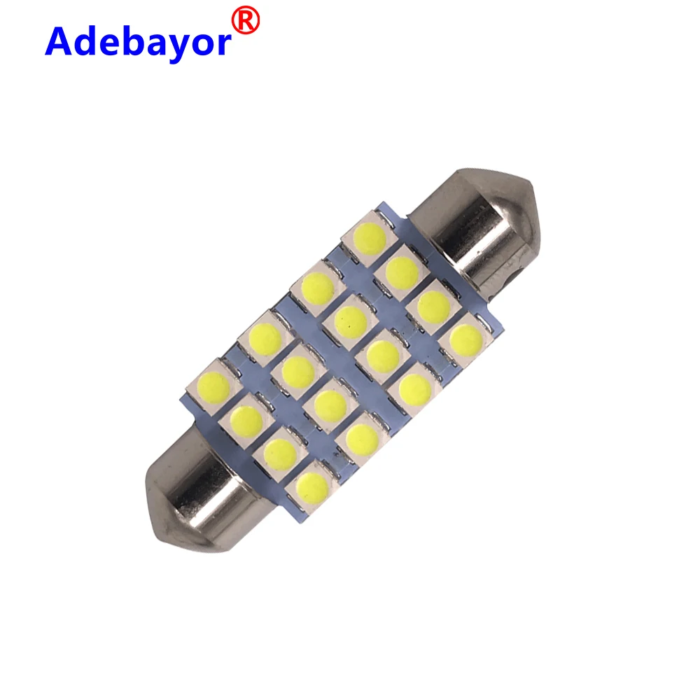 400 шт. гирлянда светодиодный 41 мм 3528 1210 SMD 16 Светодиодный белый светильник
