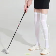 Outdoor Golf Socks Women Running Stockings  Girls Soft Breathable Sports Socks UV-Proof Light Thin Smooth Long Leg Sock (3)