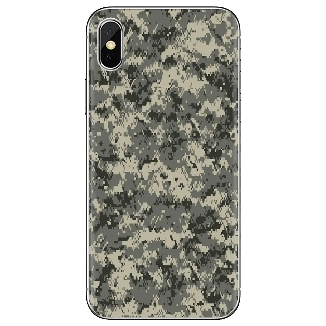 Green Minimalistic Military Camouflage For Huawei P8 P9 P10 P20 P30 P Smart 2019 Honor Mate 9 10 20 8X 7A 7C Pro Lite Soft Case | Мобильные