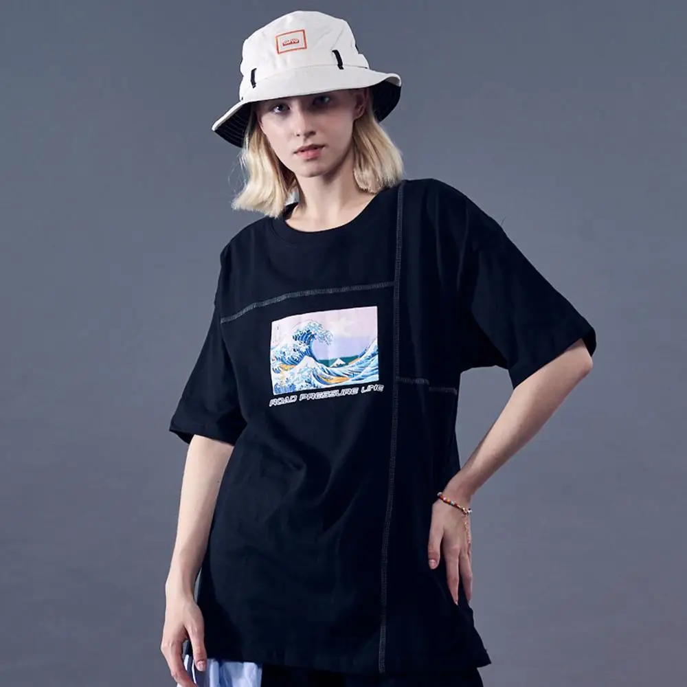 Мужская футболка с волнистым принтом Aelfric Eden летняя уличная одежда в стиле