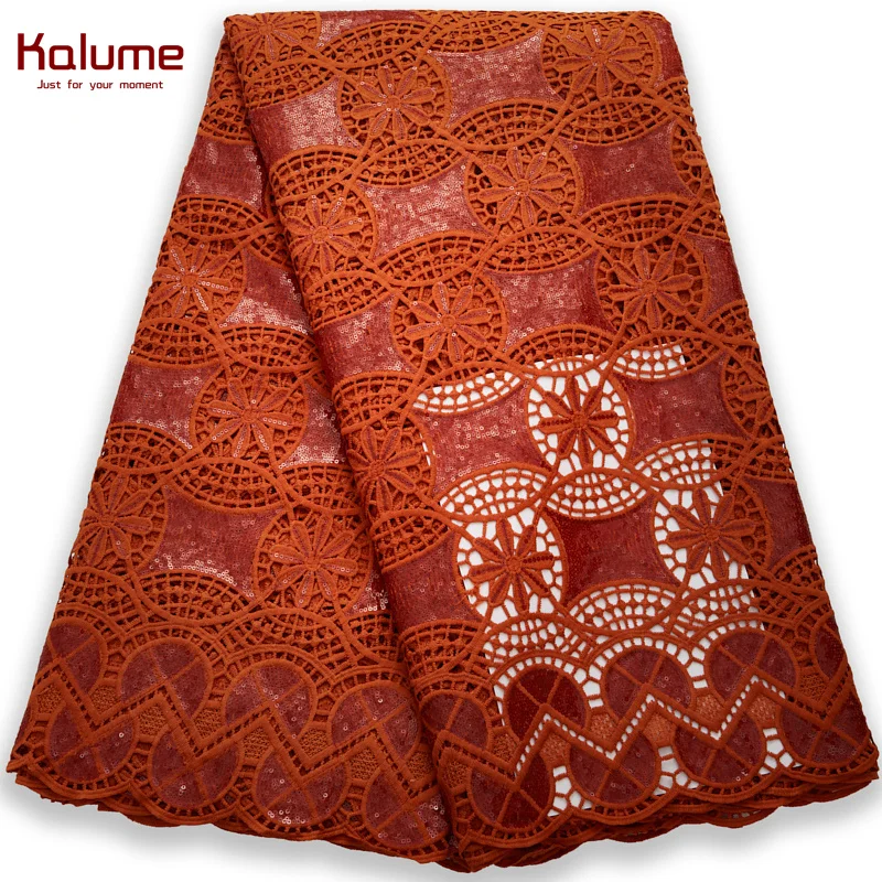 Kalume африканский гипюр шнур кружевная ткань блестки белый в нигерийском стиле 2022