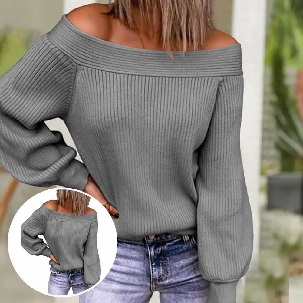 

Women Popular Off Shoulder All Match Sweater Knitwear Women Sweater All Match for Office