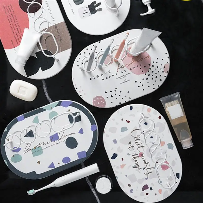 

Diatom Mud Toothbrush Rack Diatomite Absorbent Pad Electric Toothbrush Holder Bathroom Toilet Waterproof Pad Wash Pad