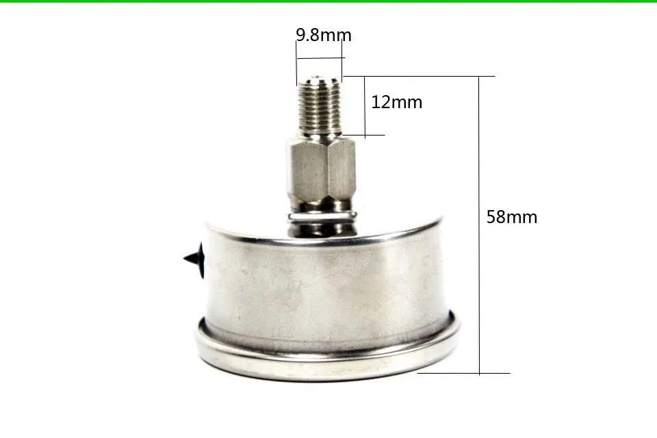 PCP Пейнтбол Манометр высокого давления 600BAR/5800PSI 50 мм задняя/боковая связь