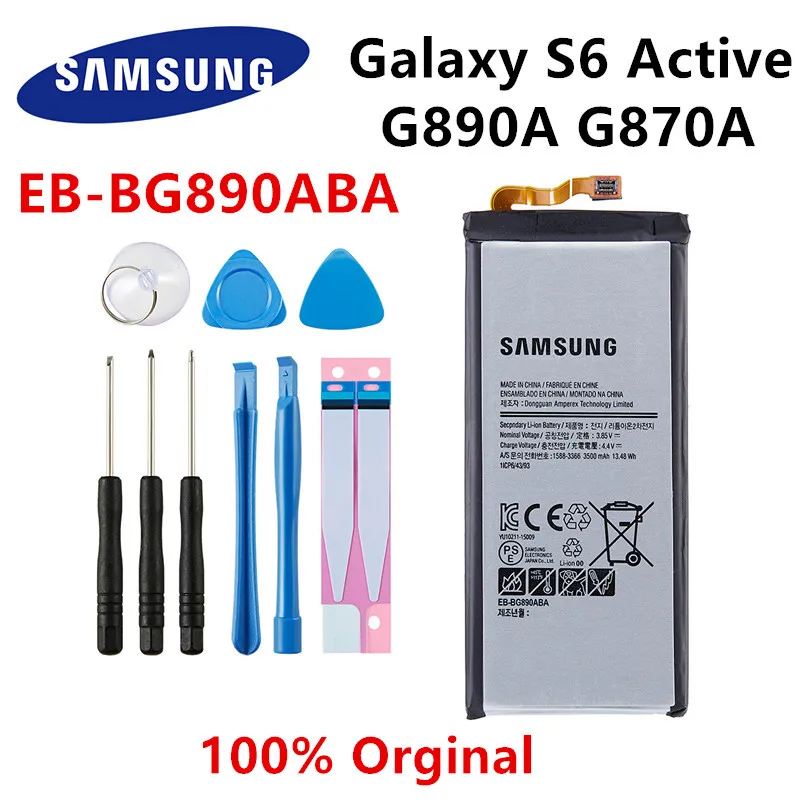 

SAMSUNG Orginal EB-BG890ABA Replacement 3500mAh Battery For Samsung Galaxy S6 Active G890A G870A Mobile phone Batteries+Tools