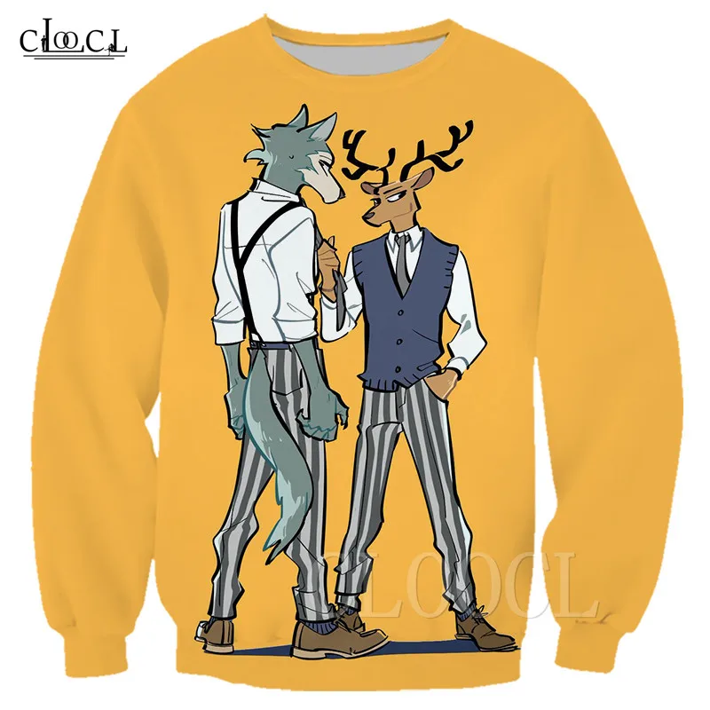 Новинка толстовки CLOOCL с капюшоном BEASTARS в стиле Харадзюку пуловеры модные мужские