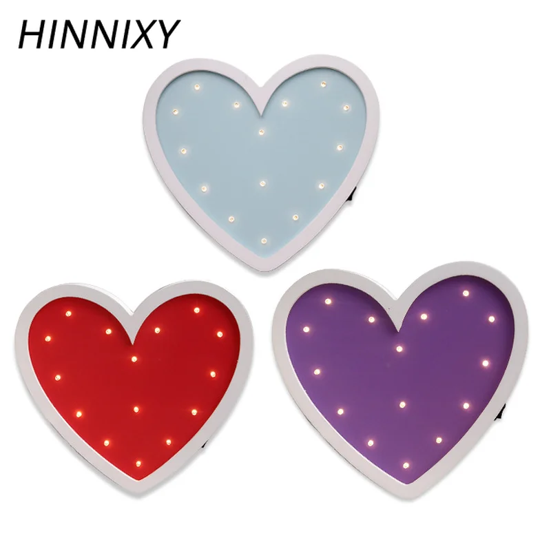 Hinnixy 3D деревянные ночные светильники в форме сердца шатер букв домашний декор