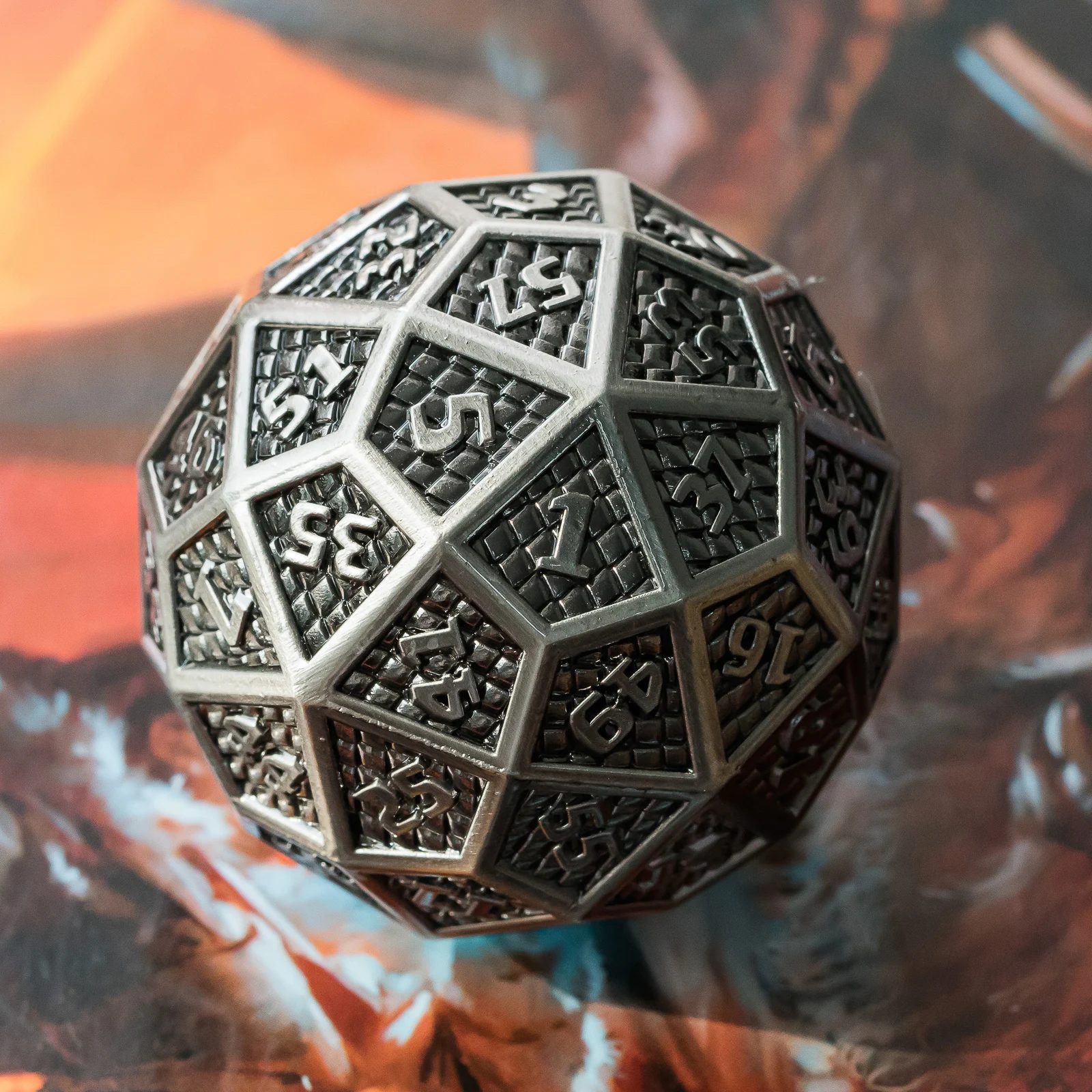 Cusdie 60 кубика гигантские Древние Металлические игральные кубики D60 кости DND для D &