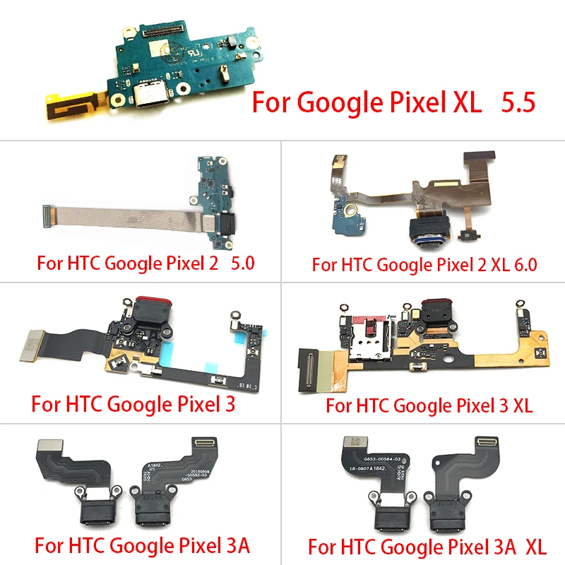 New For HTC Google Pixel 2 3 3A XL Dock Connector Micro USB Charger Charging Port Flex Cable Microphone Board | Мобильные телефоны